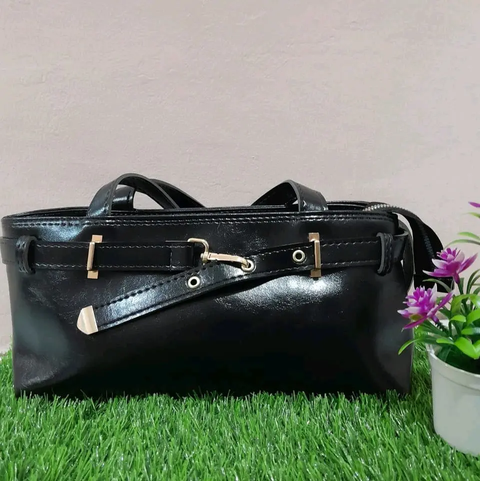02. Tas Long Should/Selempang Glossy Hitam