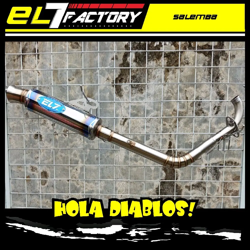 Knalpot Type Salemba/Ceklis Blue Titan Original EL7 Factory Pnp untuk semua Motor Matic