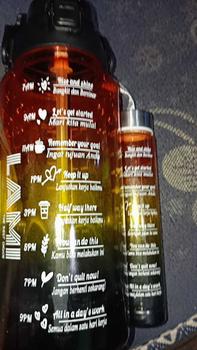 Product Review of FoodGrade Botol Beranak 2 Liter + 1000ml + 500ml Botol Minum Viral 1 set BPA FREE Plastik Putih Sedotan Bottles Kitchenware from r**y r**i 0