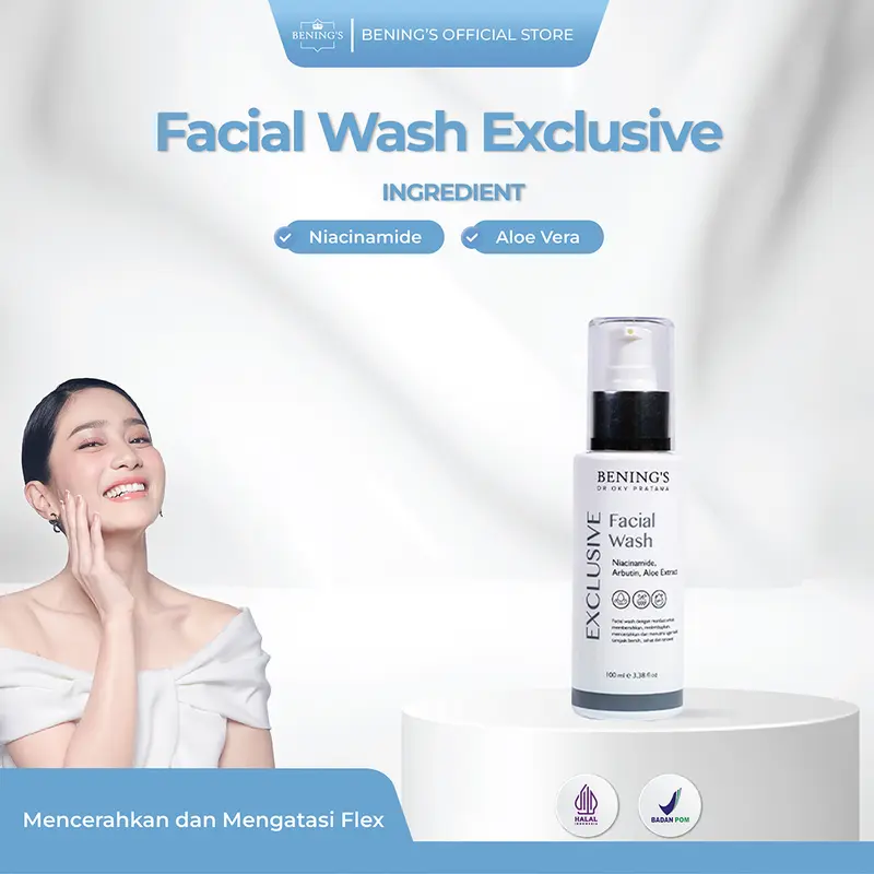 Bening Skincare Dr Oky Pratama Benings Exclusive Facial Wash Sabun Pecuci Muka Wanita By Beningsofficialpusat Wajah Bening'S Pencuci Mencerahkan Membersihkan Pencerah Acid Cair Cleanser Extract 4