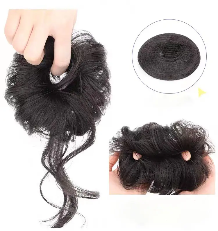 Phụ Kiện Tóc Giả Mới, Chuồng Gà Đài Phun Nước Kiểu Lười Biếng Với Tóc Đuôi Ngựa Cao, Kẹp Tóc Lông Gà Đầu Cầu Lông Cô Gái Nóng Bỏng, Đầu Bóng Nụ Hoa, Dây Buộc Tóc Râu Dài Lông Mịn Tự Nhiên, Kẹp Tóc Đội Đầu Đuôi Gà 6
