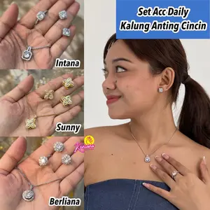 Set Kalung Daily/Set Kalung Cincin Anting