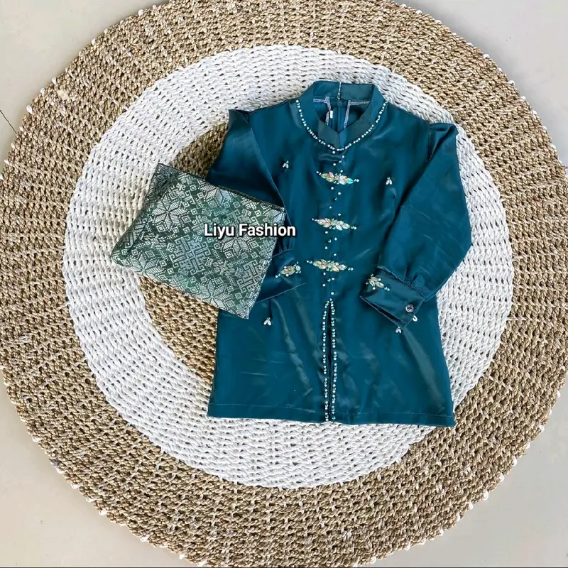 (SET SONGKET ANAK ALYYA) KURUNG MELAYU (ANAK PEREMPUAN) DAN ROK SONGKET OOTD KONDANGAN KEKINIAN MODERN Baju Seragam 3