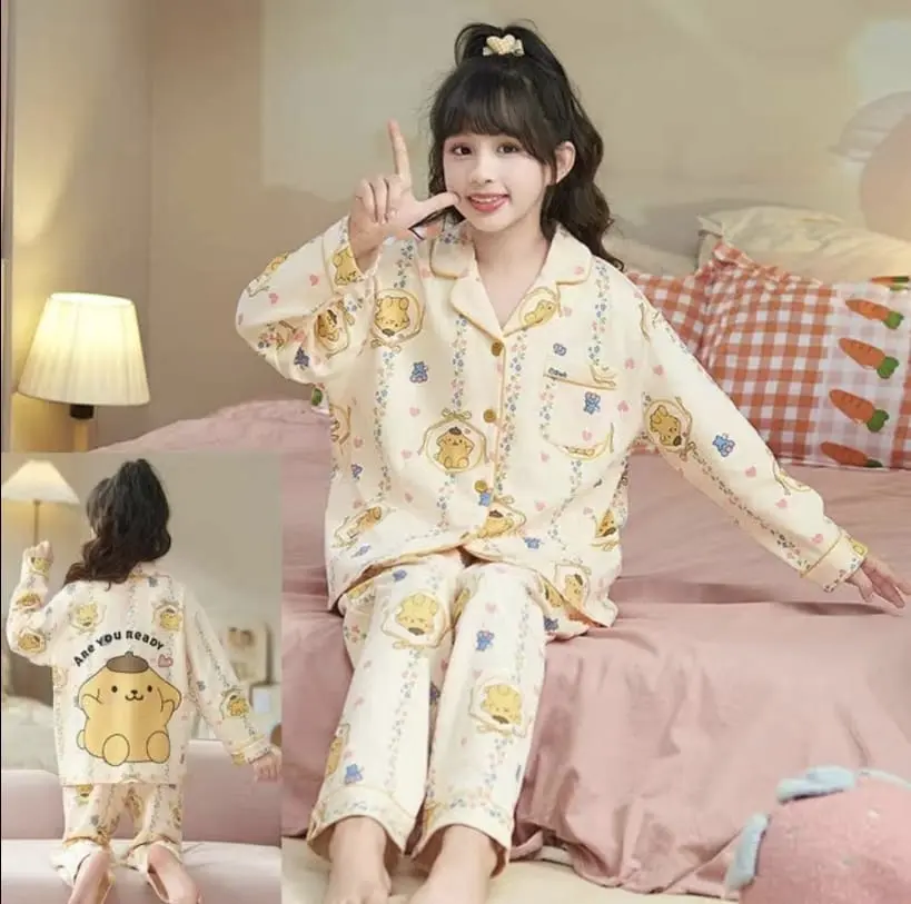 Piyama Anak Cewek Tanggun/Abg PP Lengan Panjang Celana Panjang - Baju Tidur - Fashion