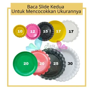 RAJA INDO Tatakan Pot Alas Mawar 10 12 15 25 30 Cm Putih Hitam Hijau Kuning Alas Tawon 10 12 15 18 21 24 27 30