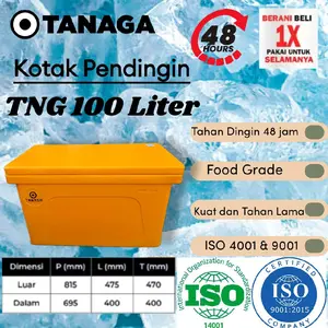 Coolbox Tanaga 100 Liter Kotak Pendingin Es Batu Kristal Termos Ikan Fresh Marina