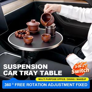 Floating Car Table, Front Passenger Small Tray/Table for Cars, In Car Dining Table, Driver’s Seat Essential Accessory, Passenger Side Tray