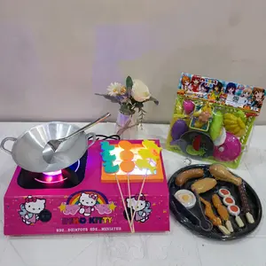 Mainan Kompor Bakaran HK LED Terbaru dengan Wajan Sutil & Sate Edukasi Menghindari HP Praktis Hemat Tahan Lama Garansi 1 Bulan Anak