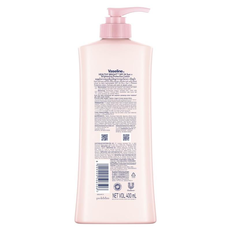Vaseline Healthy Bright Spf24 400Ml Twin Pack Twin Pack 6
