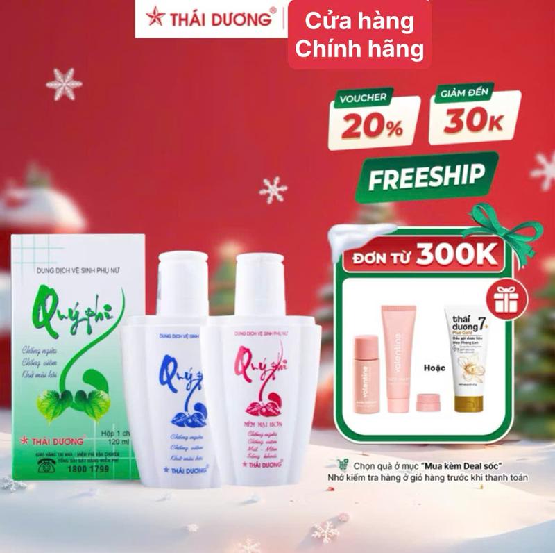  Dung Dịch vệ sinh Quý Phi  Hộp 1 chai x 120 ml  - Sao Thái Dương 