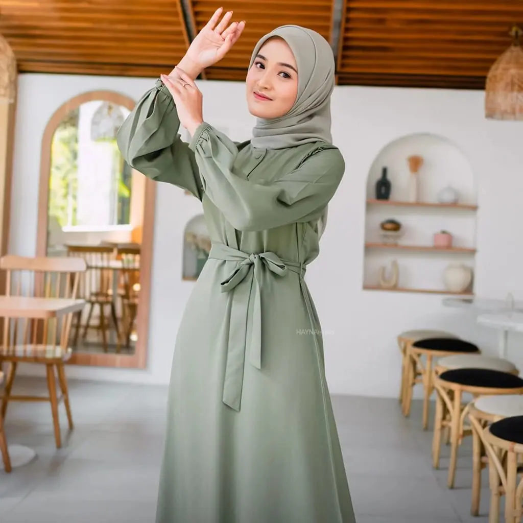 HAYNA ANYA DRESS GAMIS CRINKLE AIRFLOW LEBARAN TERBARU