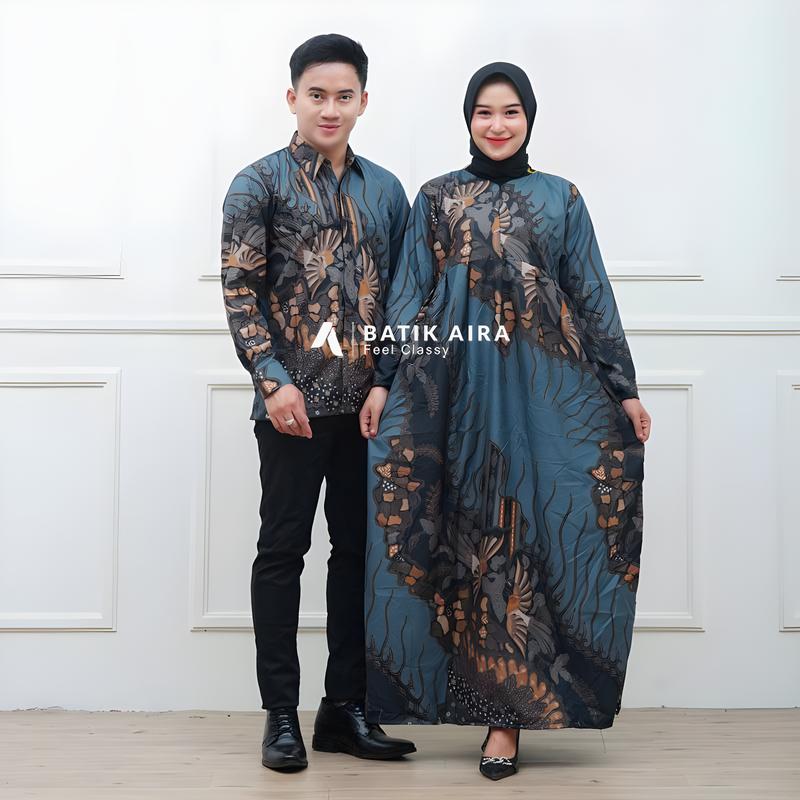 Set Batik Couple lamaran kondangan batik couple terbaru 2024 Muslim Dress Wanita 4