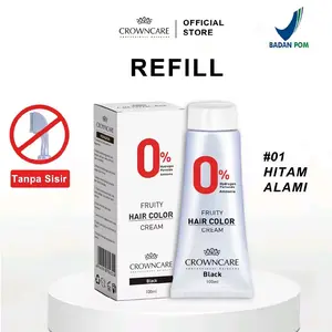 CROWNCARE FRUITY HAIR COLOR 100ml REFILL TANPA SISIR ginseng Serum Perawatan rambut pengharum