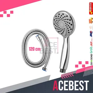 Hand Shower+Selang Kamar Mandi 1 Set 1/2 Inch Bahan ABS CHROME High Quality HS-79 Air Minimalis