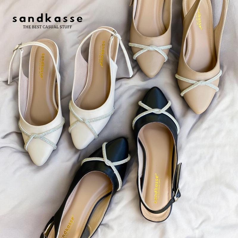 Product Introduction of Kamila Heels Wanita Sepatu Mules Hak 3 CM sepatu kerja wanita Jelly Karet 3