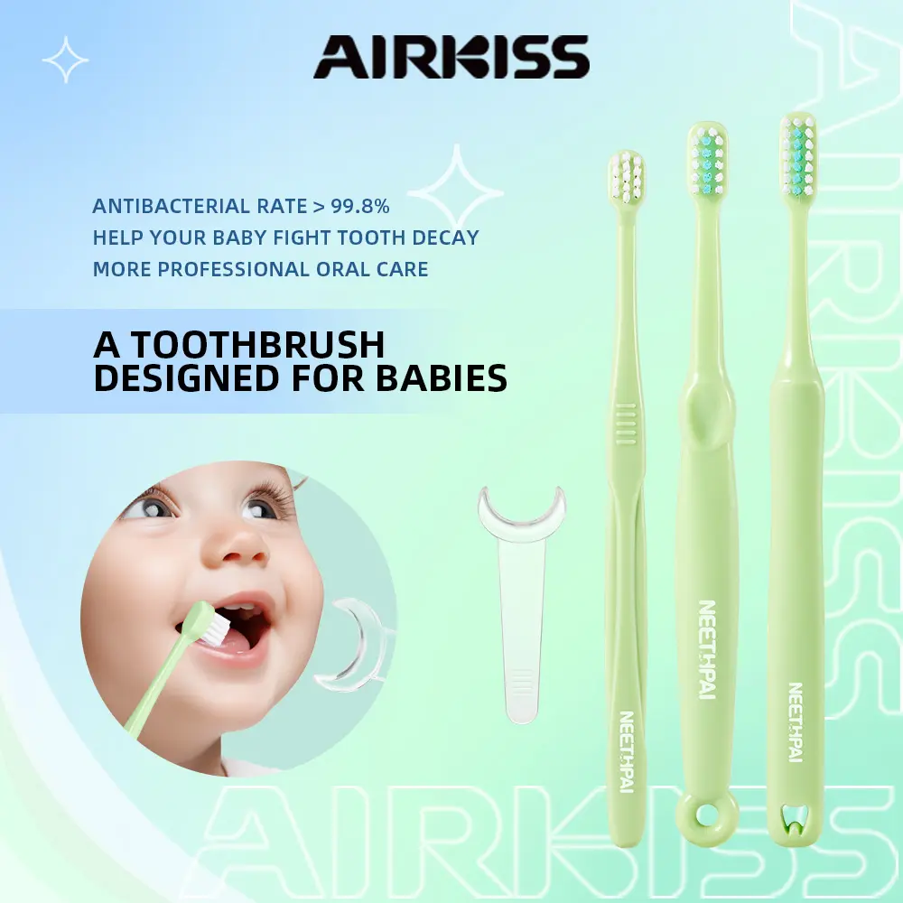 AIRKISS Kids Toothbrush Ultra Soft More Targeted Toothbrush 0-12 Years old Tutorial Toothbrush