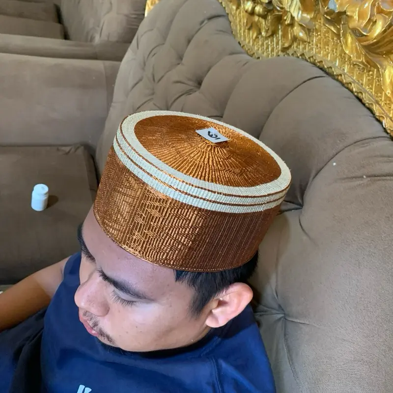 Songko tembaga warna putih krem asli ready  nomor 5