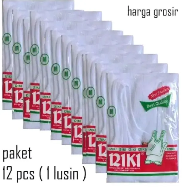12 PCS Singlet pria Laki-Laki / Kaos Kutang Pria Laki / Singlet Murah Berkualitas Katun Putih