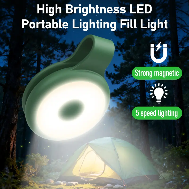 HINAR Magnetic Beauty Selfie Light for Phones-360° LED Ring Light,Adjustable lighting Portable Rechargeable Fill Light for Makeup, Live Streaming, Video Calls,outdoors 2