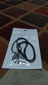 Product Review of Kalung Liontin Yin Yang Art Kaca Cembung Tali Kulit Rantai Stainless Steel from R**i T**a 0