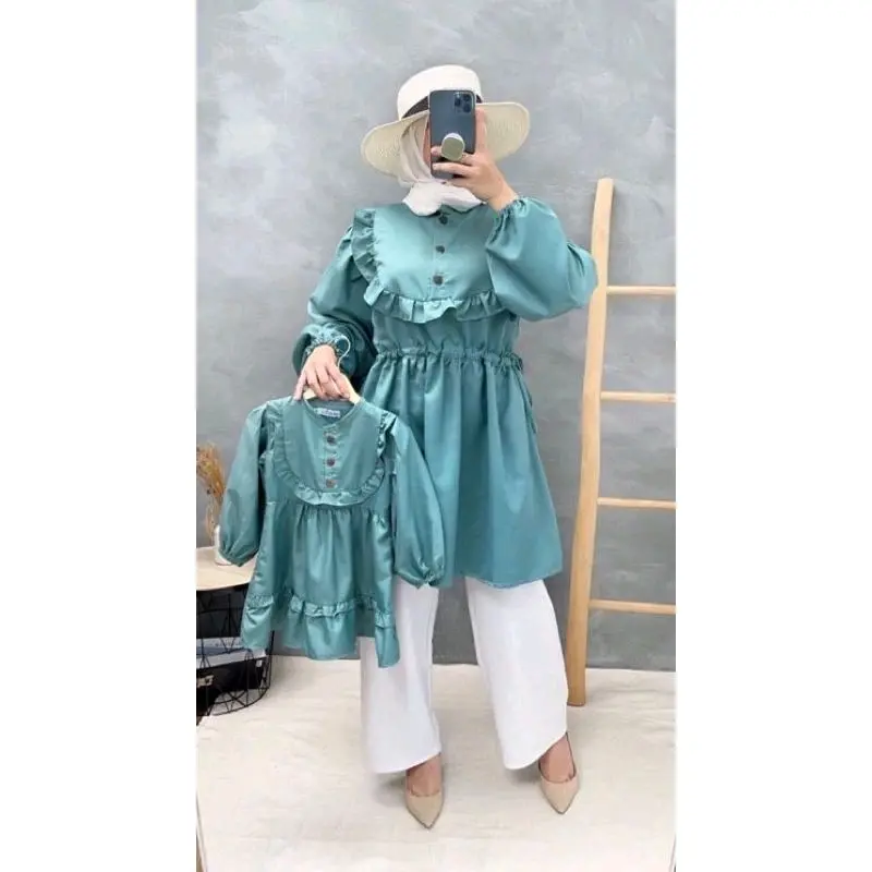 couple ibu anak bahan katun toyobo adem .