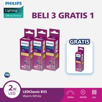 Gambar Paket Lampu Philips Beli 3 Dapat 4  Lampu Philips Filament Bohlam LED 2W B35 E14 Kuning dari Philips lighting Jakarta Kota Administrasi Jakarta Timur 1 Tokopedia