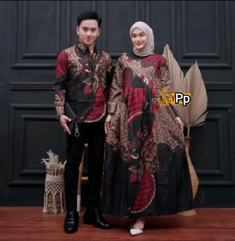 Gamis Batik Couple Baju Batik Pasangan Harga Sepasang 2
