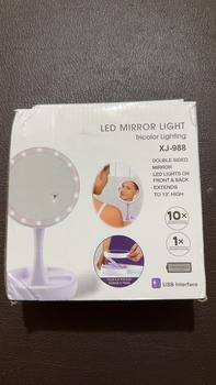 Product Review of Cermin Bulat Lipat Kaca Rias LED 2 Sisi Ganda Putar USB Cas from A**l 0