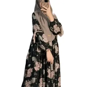 Dress Anjani Pita Rayo Diamond Premium Gamis Wudhu Rayon Muslim