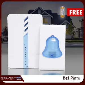 Bel Pintu Rumah Tanpa Kabel Wireless Door Bell 18 Polyphony Sounds