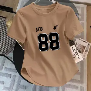 Atasan Wanita Kekinian|Kaos Oblong Wanita|Bahan Spandek Distro Printing Premium|Kaos Crewneck Remaja /Baju Kasual/T-shirt Variasi Motif Digital