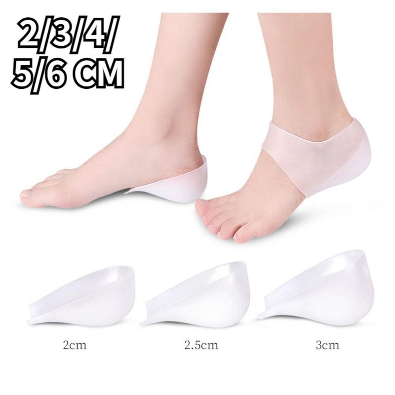 Đế Silicon Tăng Chiều Cao, Di Động, Vô Hình, 2-6Cm, Miếng Đệm Gel Gót Chân, Viêm Cân Gan Chân, Đế Giày, Đệm Gót Chân
