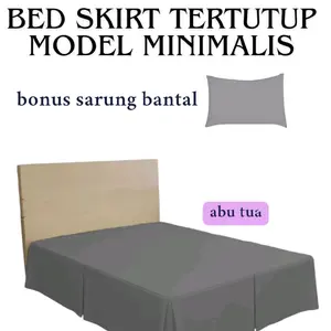 PROMO DISKON Bedskirt tertutup model minimalis penutup kolong kasur