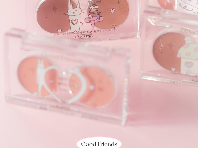 Product Introduction of Kem má hồng hai màu Flortte, dạng kem đa năng, kết cấu kép, có thể sử dụng nhiều cách khác nhau, tăng độ sáng cho gương mặt, tạo lớp trang điểm tự nhiên, 3.2g, 6 mẫu để chọn lựa 28