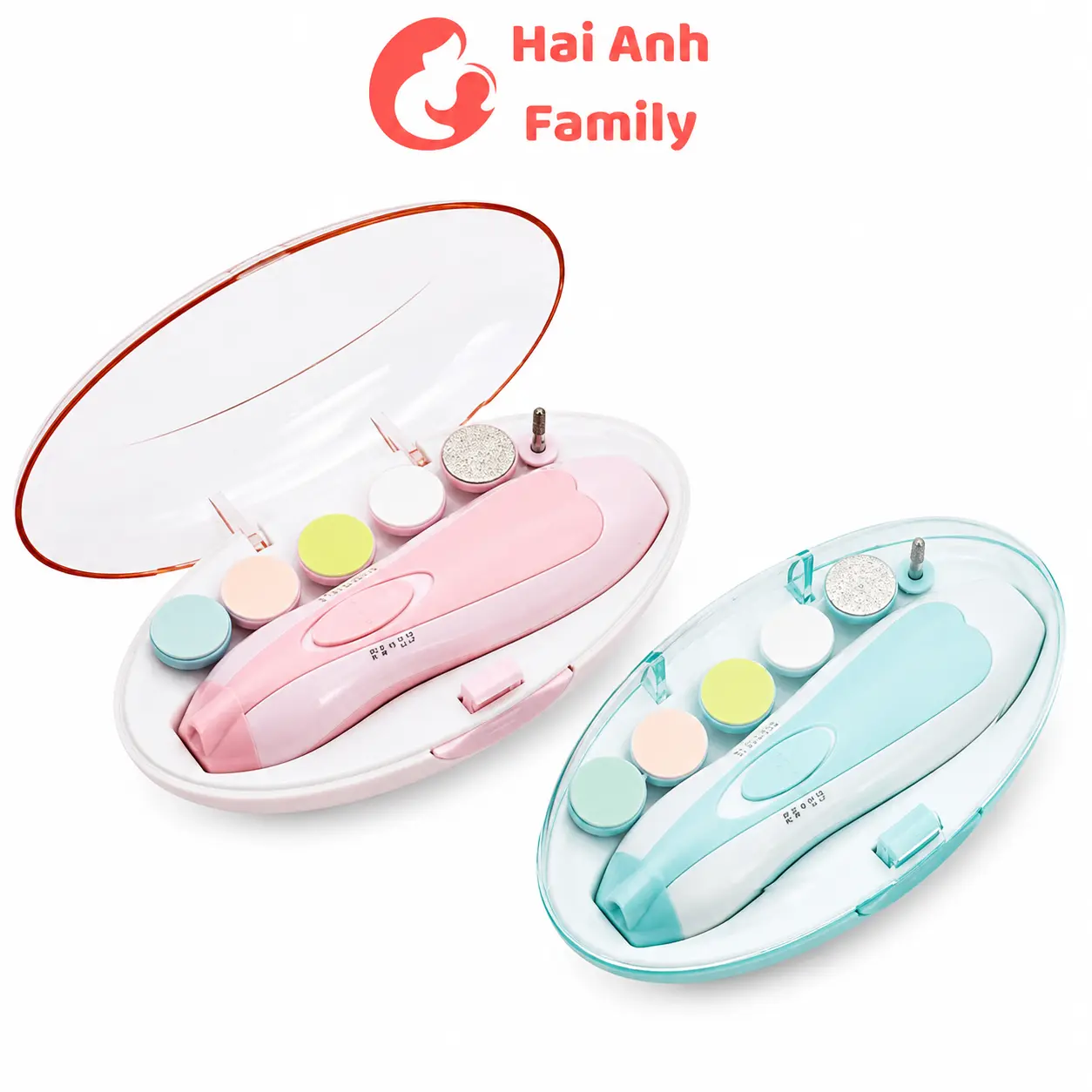 Máy mài mónġ, cắt mónġ tay điện đa năng cho bé (Tặng kèm pin, bảo hành 6 tháng)