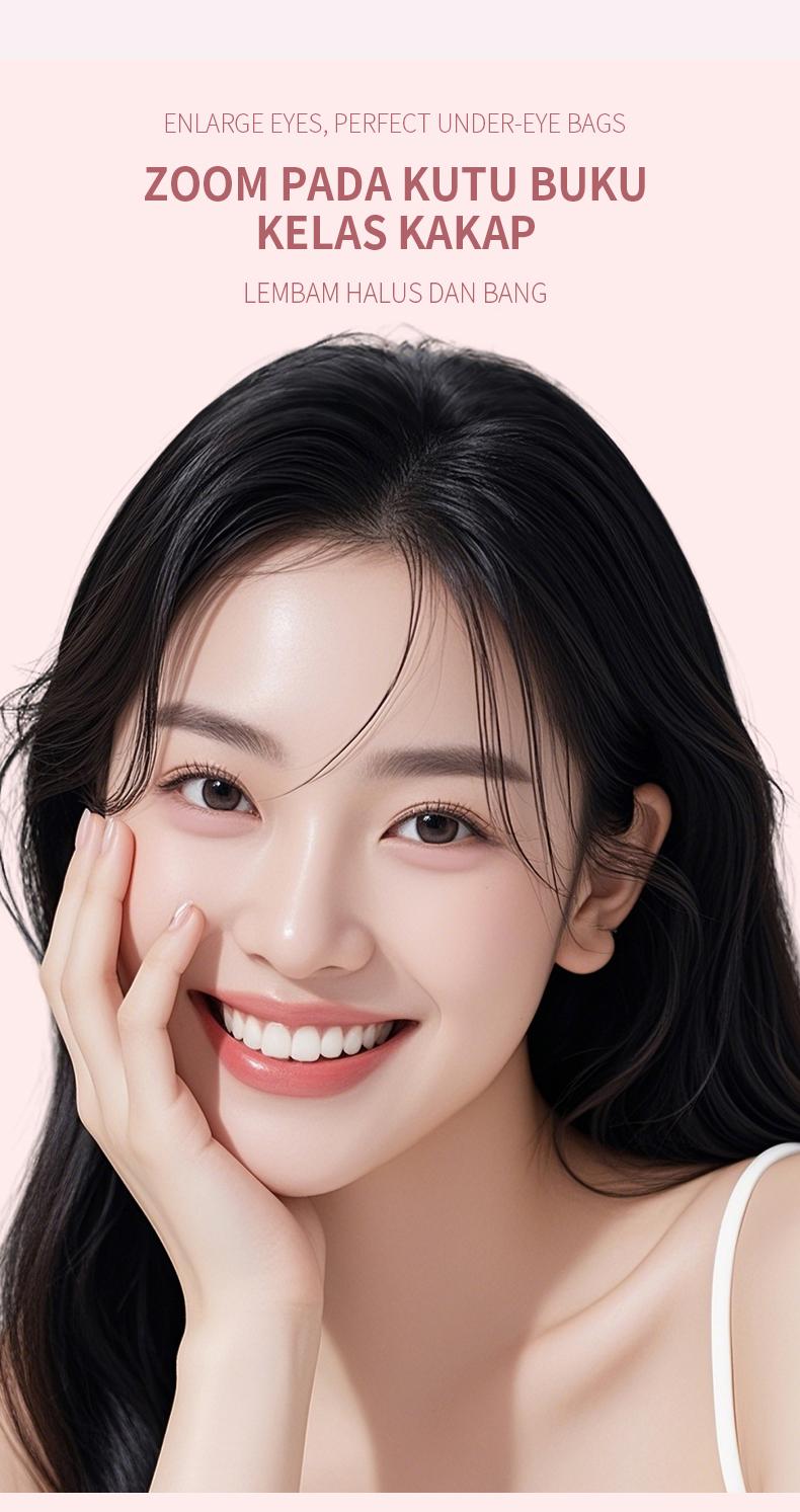 Penyorot bawah mata 2-in-1, tahan air dan tahan keringat, dua ujung, menggabungkan penyorotan dan pencerahan dalam satu.