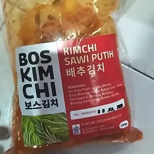 Kimchi by Boskimchi | Sawi Lobak Timun Daun Bawang Kucai Lokio Perilla | Lengkap 100 gr 200 gr 250 gr 500 gr Toples Vakum Homemade