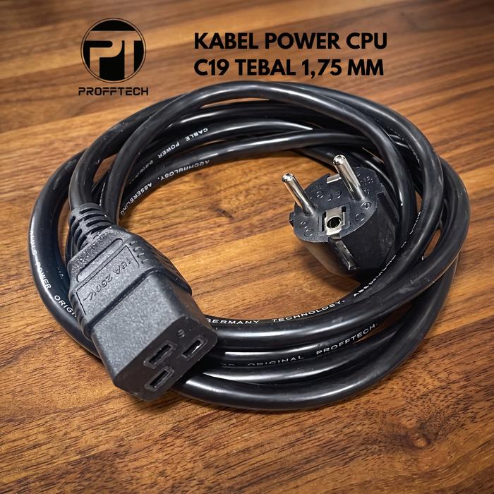 Gambar Proff Tech Kabel Power CPU EURO to C19 3M Ketebalan 1.75mm Original Profftech untuk PDU UPS Komputer Pc - 1,5m dari ProffTech Indonesia Kota Administrasi Jakarta Pusat Tokopedia