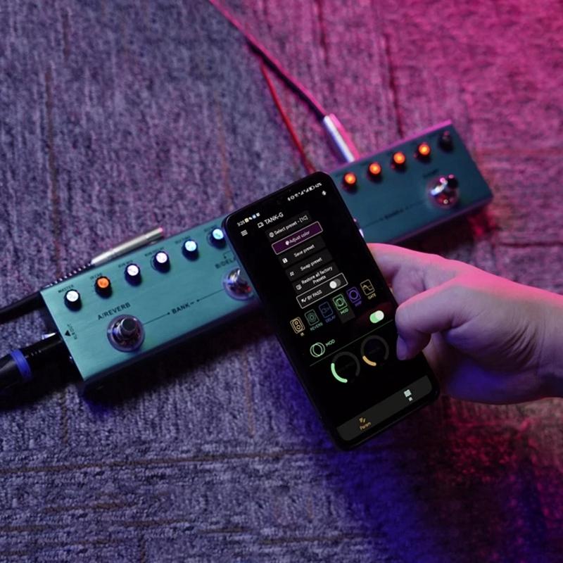 Bàn đạp đa hiệu ứng guitar G xe tăng, YUIMER, Phiên bản mới nhất, Tương thích với M-VAVE và xe tăng B, Bàn đạp bass, Hiệu ứng bộ lọc 3