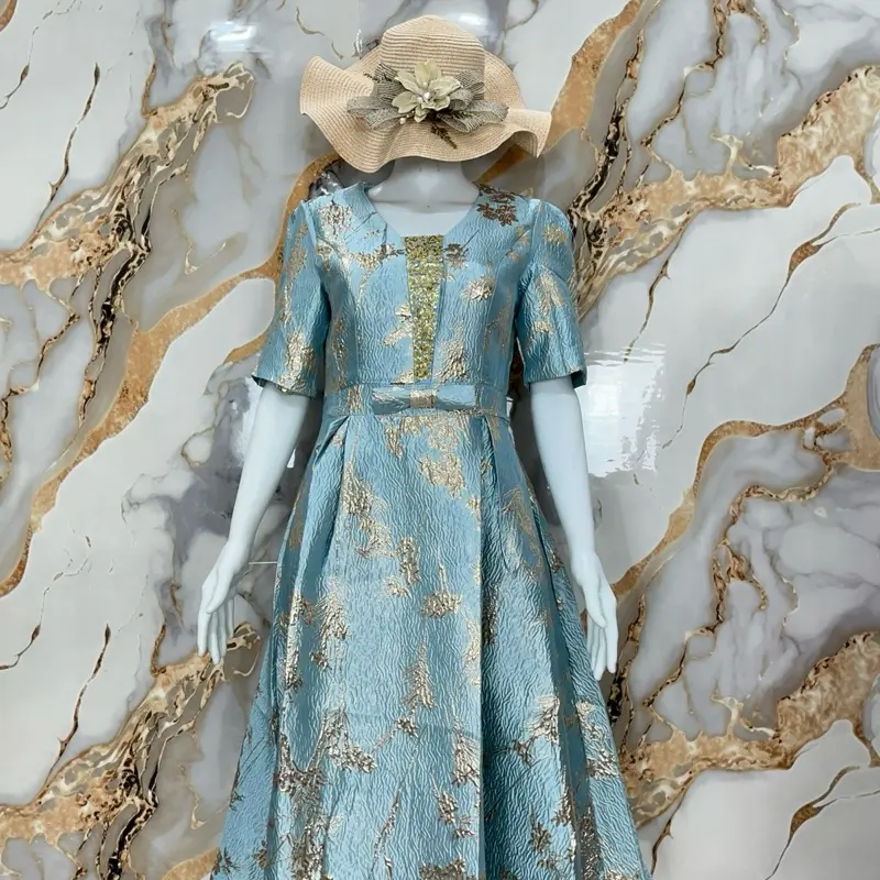 Dress Jaguar Payet Daun 7863/Dress Pesta mewah/Dress Rumah Butik Bellicia Kondangan 6