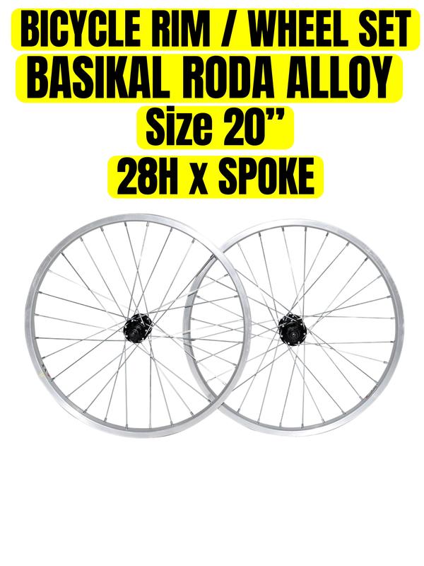 BICYCLE ALLOY ALUMINIUM WHEEL SET RIM RODA ALOI BASIKAL SIZE 20