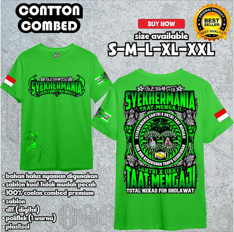 kaos anak SYEKHERMANIA edisi santri taat special edition prmium high quality best seller 3