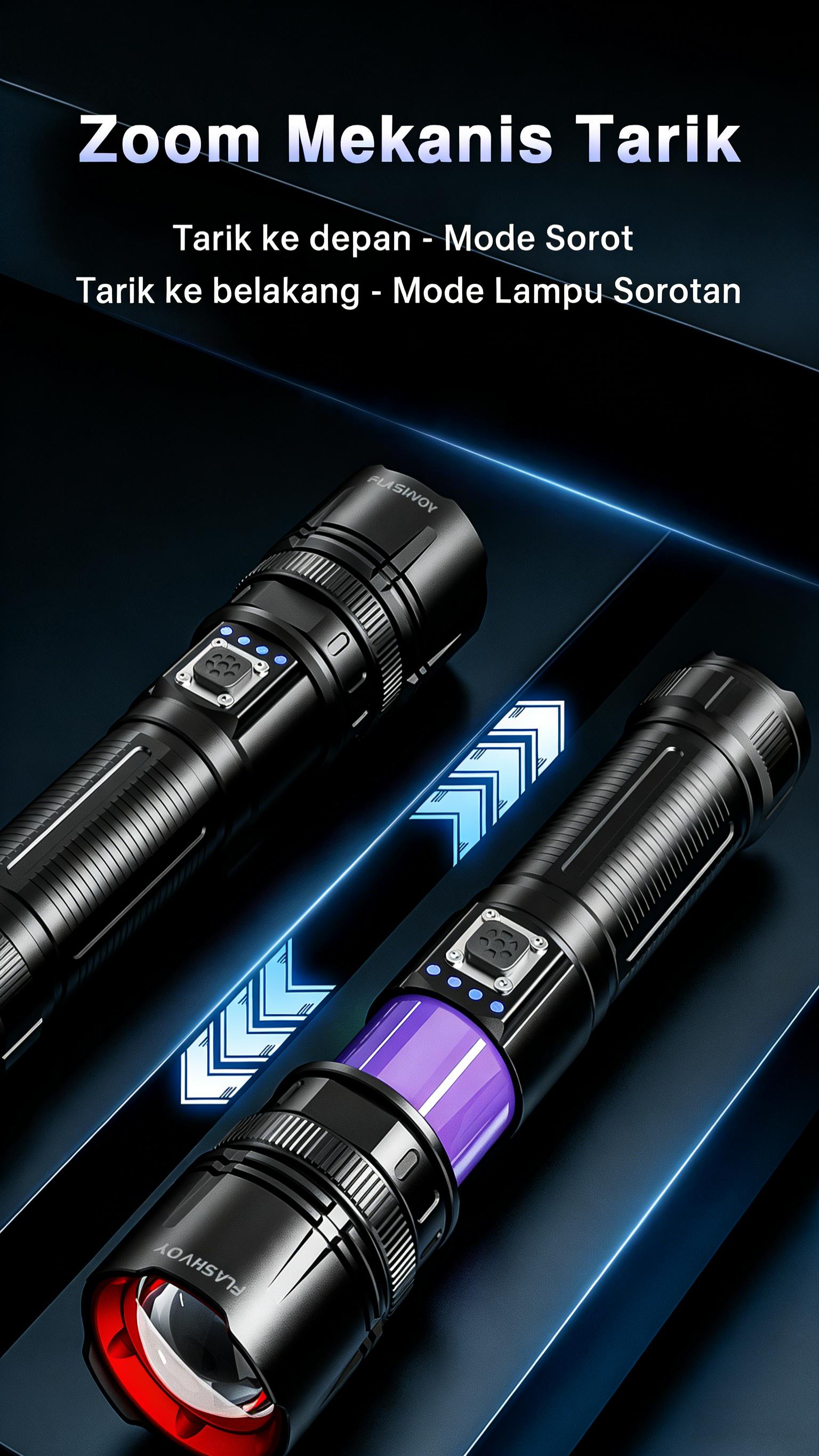 FLASHVOY Senter Laser Putih BF04 Super Terang 1800LM Jarak Jauh 1000M Bisa Zoom Fokus Powerbank 5000mAh Awet 30 Jam Type-C Waterproof IP44 Body Metal Aluminium Senter Polisi Security Outdoor Camping Hiking Original COD Camping FLASHVOY Senter Laser Putih BF04 Super Terang 1800LM Jarak Jauh 1000M Bisa Zoom Fokus Powerbank 5000mAh Awet 30 Jam Type-C Waterproof IP44 Body Metal Aluminium Senter Polisi Security Outdoor Camping Hiking Original COD Camping