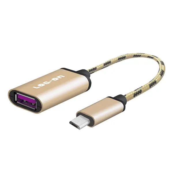 Otg Kabel Micro/Android Lo-oT01 LOG-ON Black Metal Storage 2