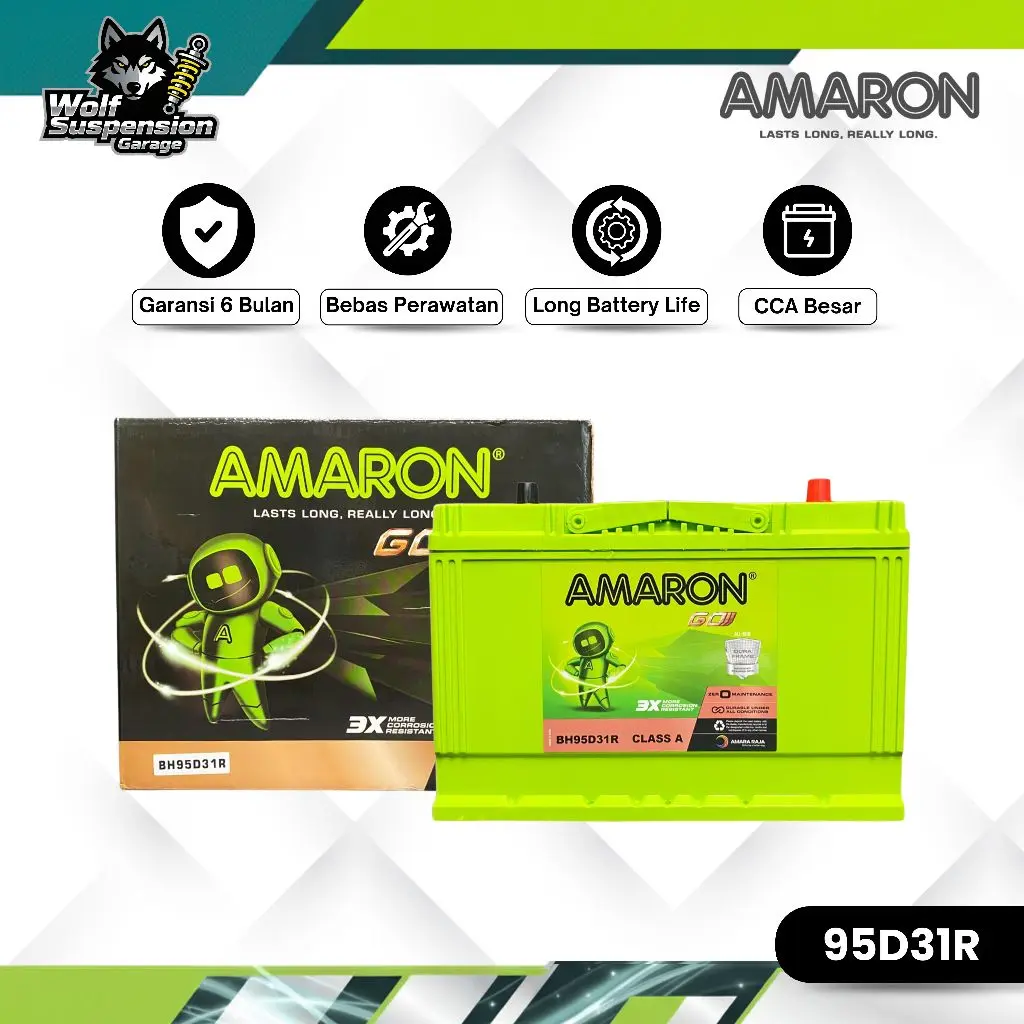 Amaron GO Aki Mobil Isuzu ELF N70Z / 95D31R 12V / 75Ah Aki Kering