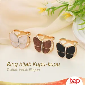 Bros RING hijab kupu-kupu Ring Jilbab Bros Cincin HIJAB / ring hijab cincin kerudung /ring hijabers aksesoris kerudung aksesoris wanita