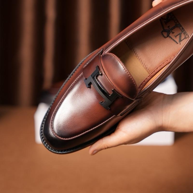 Giày Da Nam Hình Chữ H Màu Nâu Coffee Shoes Cao Su Da Bò Nhập Khẩu Lót Trong Thảo Mộc Thấm Hút Mồ Hôi Size 38-44 Bảo Hành 24 Tháng