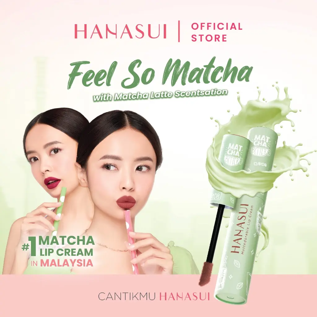 Hanasui Mattedorable Lip Cream Matcha Latte Edition