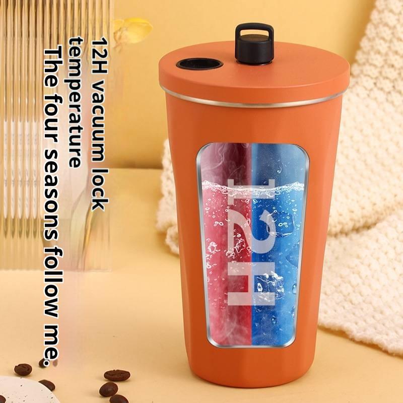 Product Introduction of Amazon's latest outdoor sports water cup insulated cup 304 stainless steel insulated diamond cup gradient portable portable cup large capacity coffee cup with straw 600ml vacuum tumbler 10