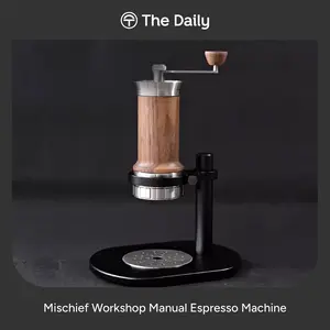 Mischief Workshop Espresso Machine - Mesin Espresso Manual Portable Putar Bahan Stainless Food Grade Tahan Karat Tekanan Konsisten 9-10 Bar Black Air